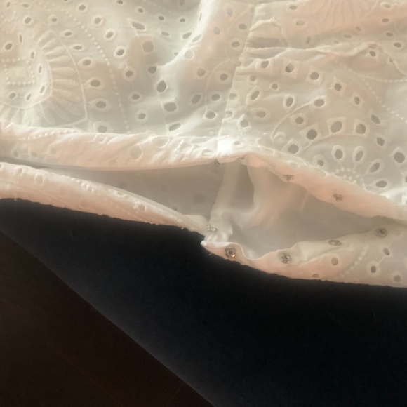 BCBG White Eyelet Flounce Dress - Picture 2 of 12